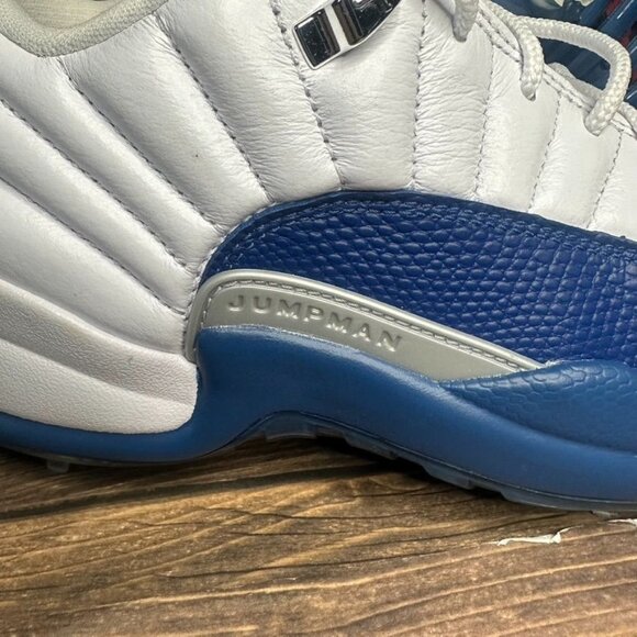 Nike Air Jordan XII Low Golf Shoes NWT *IN BOX* Size 9 (DH4120 101) White/Blue - Picture 12 of 15